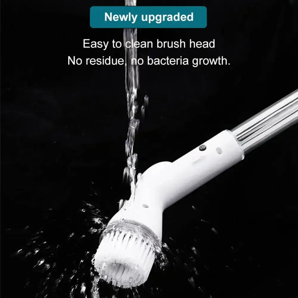 White plastic and metal facial cleansing brush with soft bristles newly upgraded for easy cleaning electric spin cleaner
