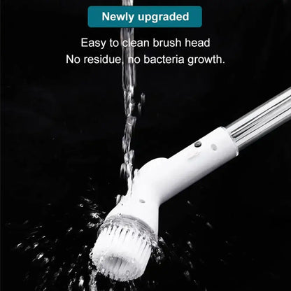 White plastic and metal facial cleansing brush with soft bristles newly upgraded for easy cleaning electric spin cleaner