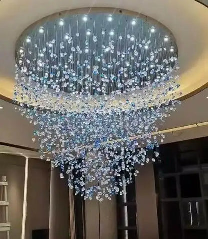 Green Crystal Stone Chandelier for Modern Spaces - Chandelier
