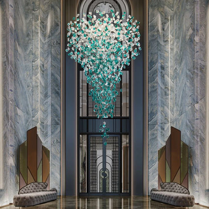 Green Crystal Stone Chandelier for Modern Spaces - Chandelier