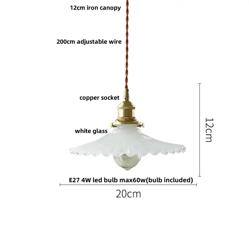 Green glass pendant light with decorbites copper canopy led featuring a 12cm iron canopy and twisted copper wire suspension