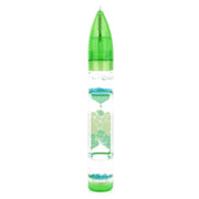 Green leaf liquid hourglass pen with transparent body and decorative leaf patterns for office and bedroom decompression decor
