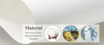 Green Plants Black Cat Canvas Wall Art - Posters