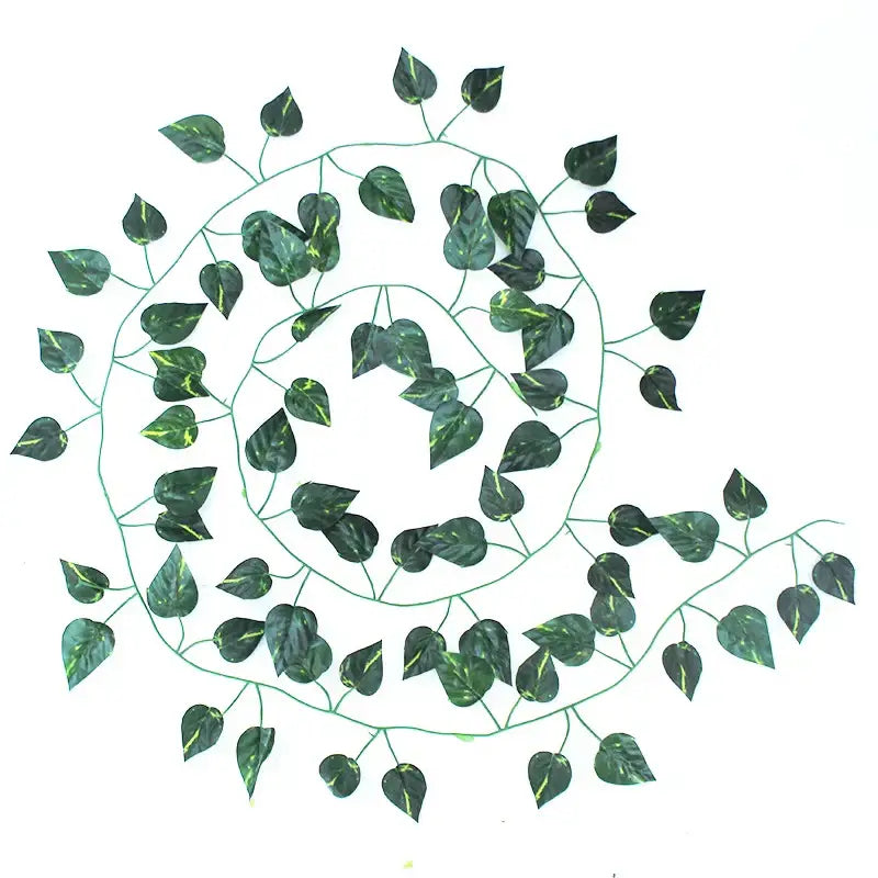 Green silk artificial ivy hanging garland with variegated leaves decorbites green silk garden decor