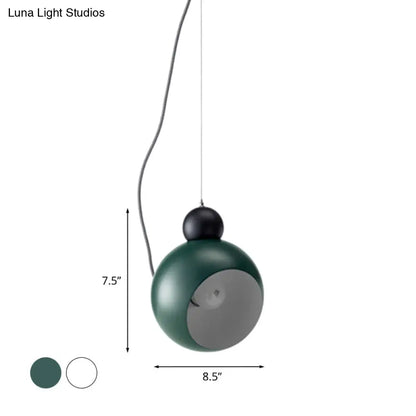 Green/White Nordic Dome Pendant Lamp for Stylish Living Room Ceiling Lighting