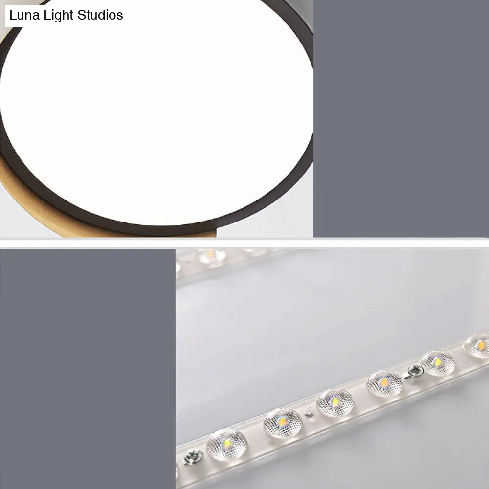 DecorBites™ DecorBites™ Grey Round Dining Room LED Ceiling Fixture with Acrylic Semi Flush Mount