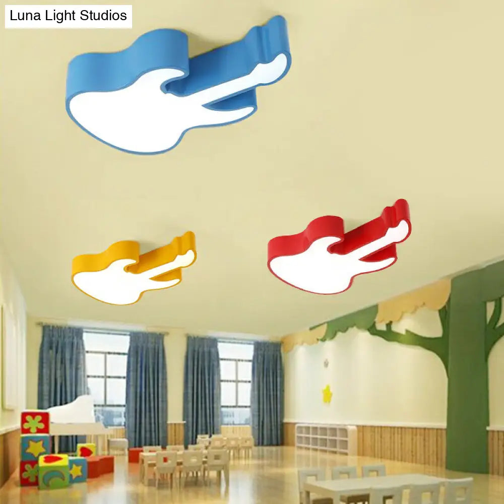 DecorBites™ DecorBites™ Guitar Baby LED Ceiling Light for Kids' Bedroom - Acrylic Ceiling Mount Fixture