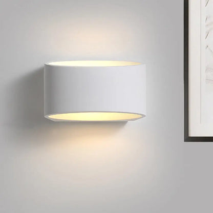 DecorBites™ Gypsum LED Wall Sconce - Minimalist 1-Head White Wall Lamp Fixture