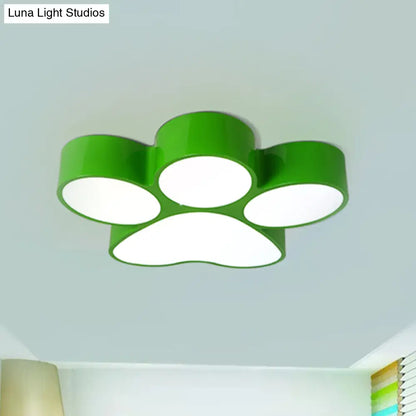 DecorBites™ DecorBites™ Hallway Home Paw LED Flushmount Ceiling Light - Acrylic, Kids' Lovely Design
