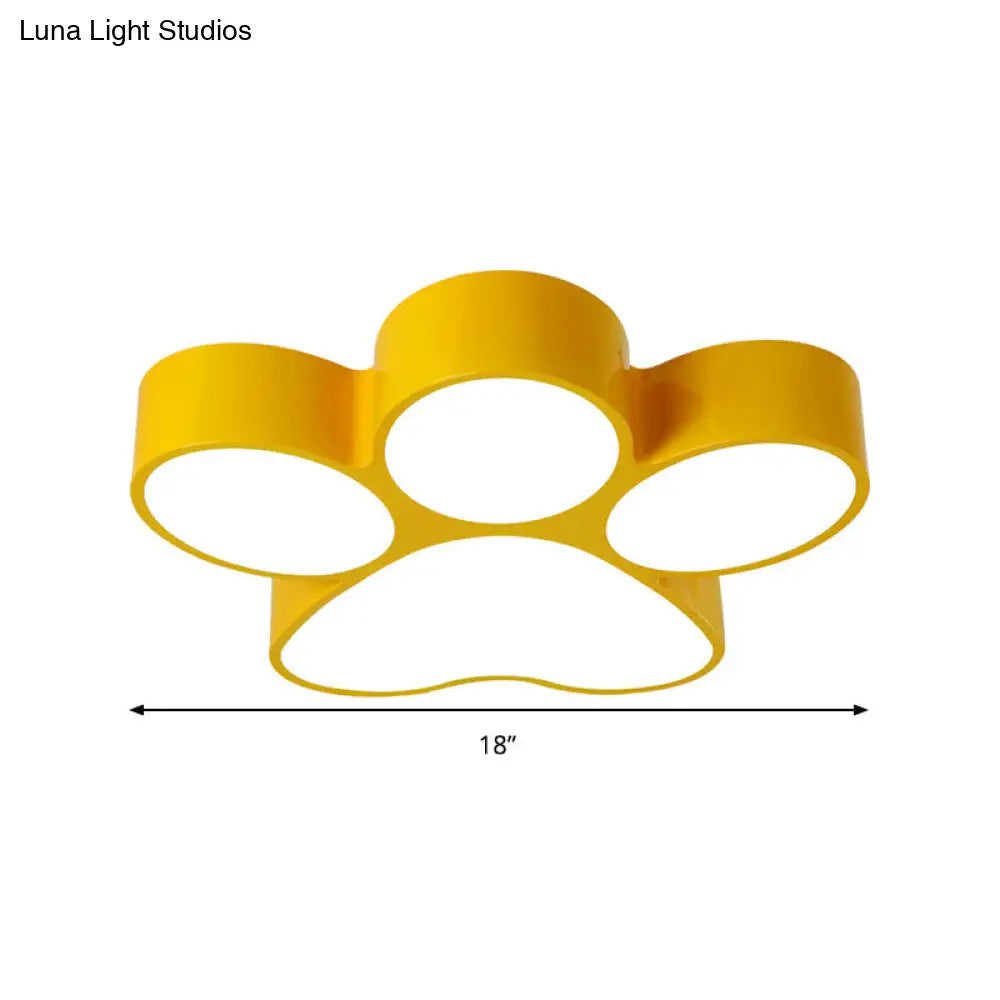 DecorBites™ DecorBites™ Hallway Home Paw LED Flushmount Ceiling Light - Acrylic, Kids' Lovely Design