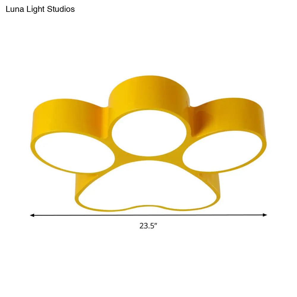 DecorBites™ DecorBites™ Hallway Home Paw LED Flushmount Ceiling Light - Acrylic, Kids' Lovely Design