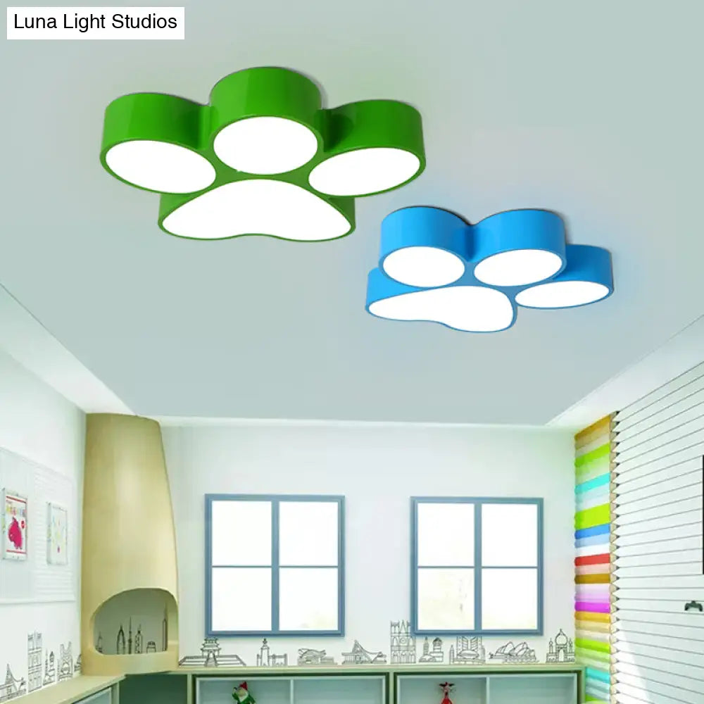 DecorBites™ DecorBites™ Hallway Home Paw LED Flushmount Ceiling Light - Acrylic, Kids' Lovely Design