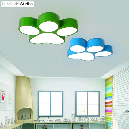 DecorBites™ DecorBites™ Hallway Home Paw LED Flushmount Ceiling Light - Acrylic, Kids' Lovely Design