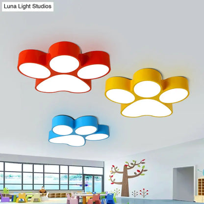 DecorBites™ DecorBites™ Hallway Home Paw LED Flushmount Ceiling Light - Acrylic, Kids' Lovely Design