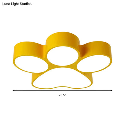 DecorBites™ DecorBites™ Hallway Home Paw LED Flushmount Ceiling Light - Acrylic, Kids' Lovely Design