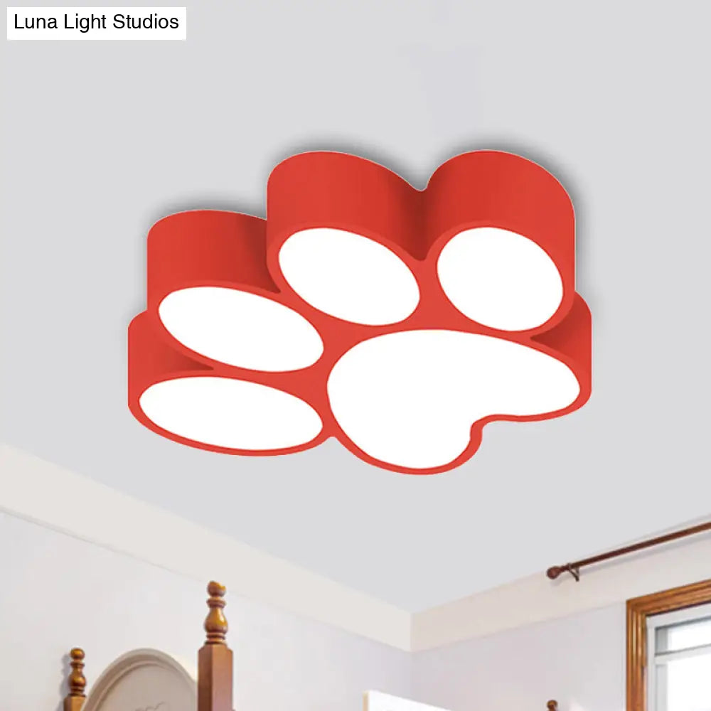 DecorBites™ DecorBites™ Hallway Home Paw LED Flushmount Ceiling Light - Acrylic, Kids' Lovely Design