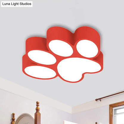 DecorBites™ DecorBites™ Hallway Home Paw LED Flushmount Ceiling Light - Acrylic, Kids' Lovely Design