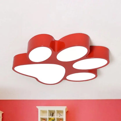 DecorBites™ DecorBites™ Hallway Home Paw LED Flushmount Ceiling Light - Acrylic, Kids' Lovely Design