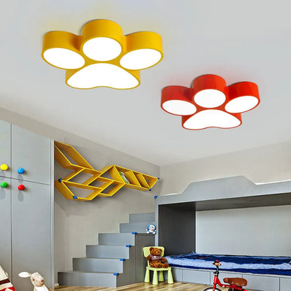DecorBites™ DecorBites™ Hallway Home Paw LED Flushmount Ceiling Light - Acrylic, Kids' Lovely Design