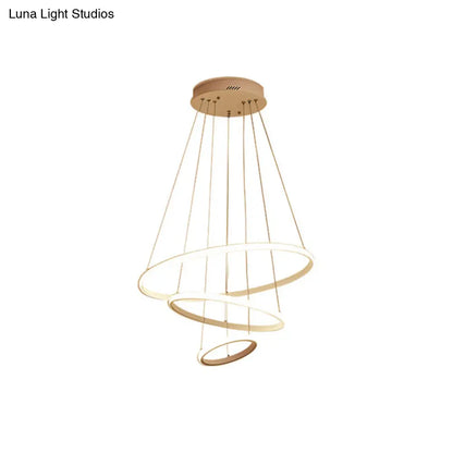 Lámpara colgante Halo de acrílico con LED - Minimalista y elegante para restaurantes