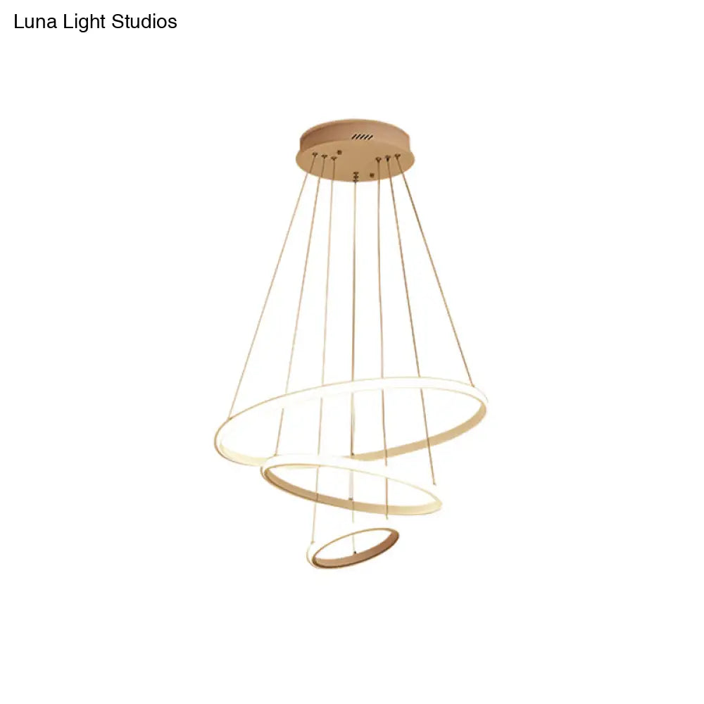 Lámpara colgante Halo de acrílico con LED - Minimalista y elegante para restaurantes