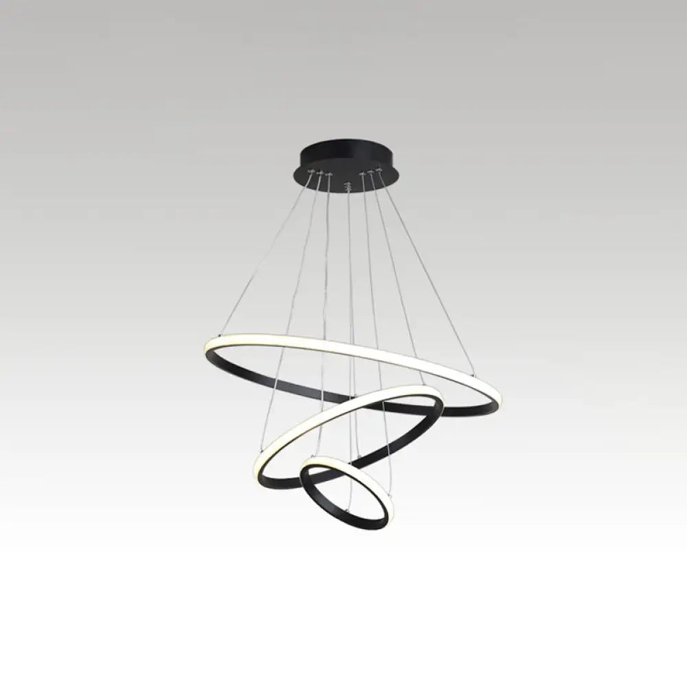 Lámpara colgante Halo de acrílico con LED - Minimalista y elegante para restaurantes