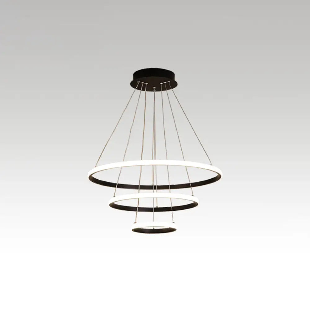 Lámpara colgante Halo de acrílico con LED - Minimalista y elegante para restaurantes