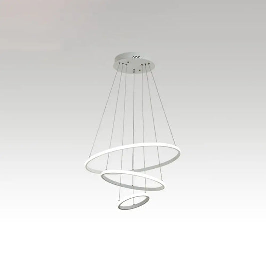 Halo Hanging Acrylic LED Chandelier Pendant Light - Minimalist & Elegant for Restaurants