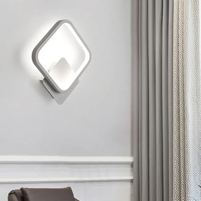 DecorBites™ Halo LED Wall Sconce Lighting - Minimalistic Acrylic Light in White for Living Room