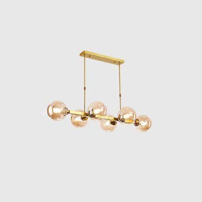 DecorBites™ Hand-Blown Glass Island Pendant Lamp for Restaurant - Modern Dimple Design