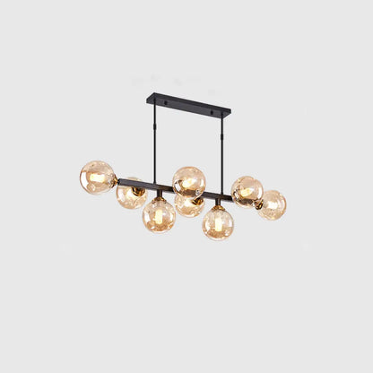 DecorBites™ Hand-Blown Glass Island Pendant Lamp for Restaurant - Modern Dimple Design