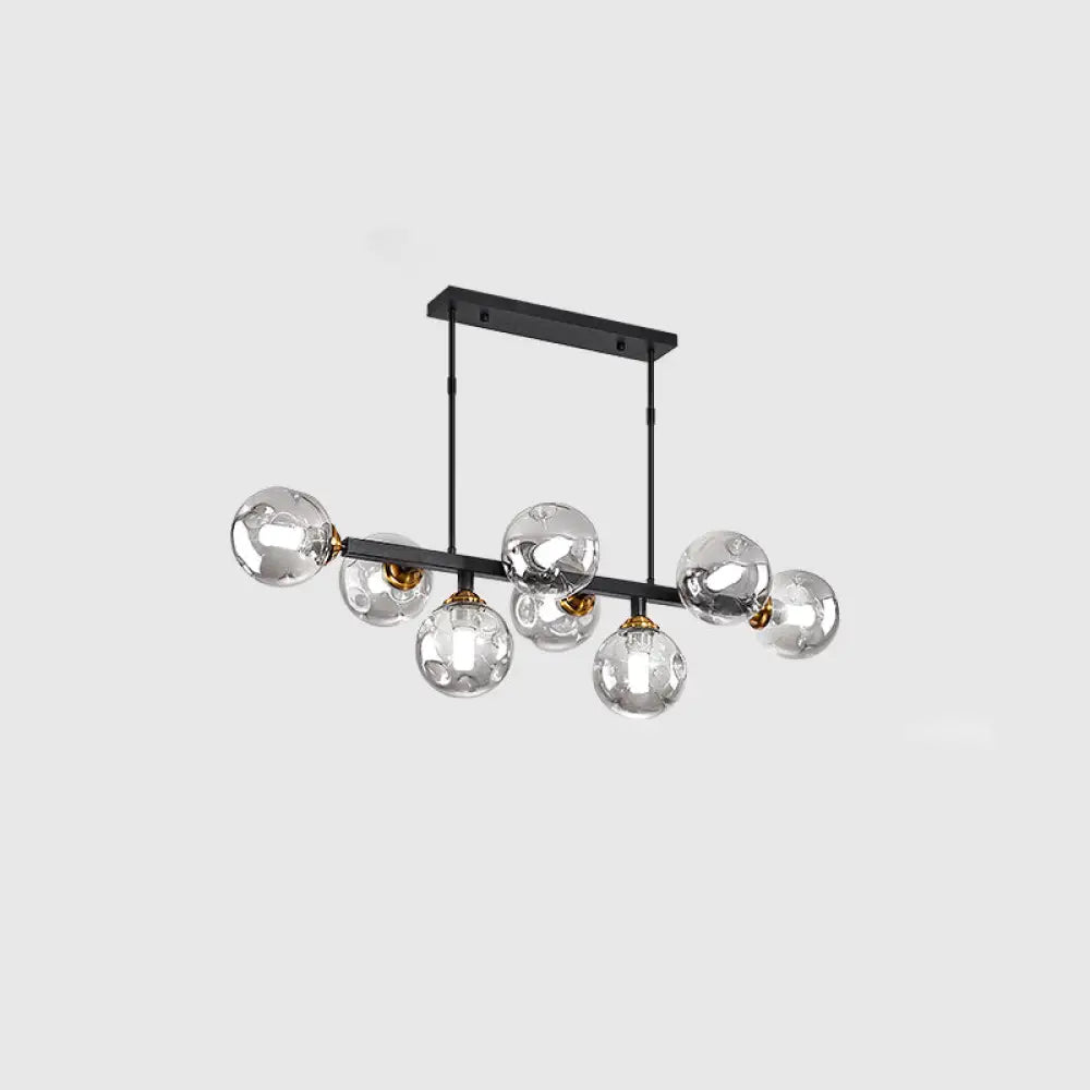 DecorBites™ Hand-Blown Glass Island Pendant Lamp for Restaurant - Modern Dimple Design