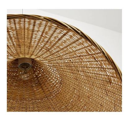 Hand-Knit Bamboo Pendant Ceiling Light