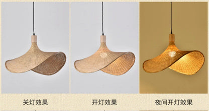 Hand-Knit Bamboo Pendant Ceiling Light