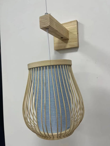 Hand-Knit Bamboo Pendant Ceiling Light - Wall 20x23cm / Ship with 24h / CHINA