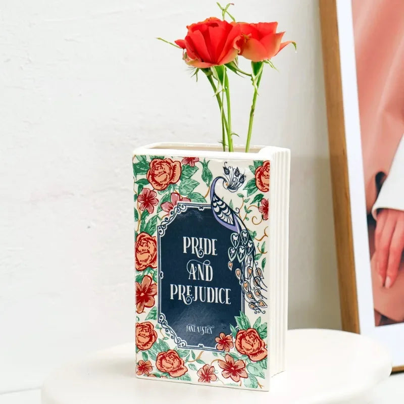 Hand-painted Flower Ceramic Vase - Home Decor - Vase