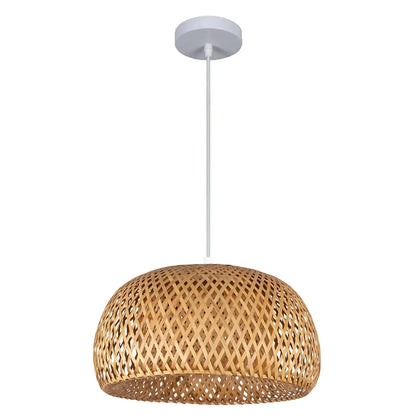 Hand-Woven Bamboo Lantern Pendant Light - 30CM