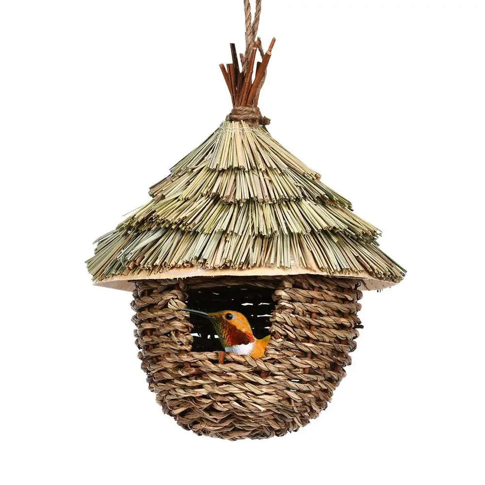 Hand-woven Hummingbird Nest House for Garden - CN