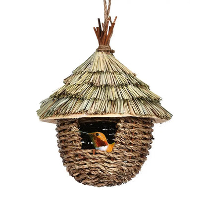 Hand-woven Hummingbird Nest House for Garden - CN