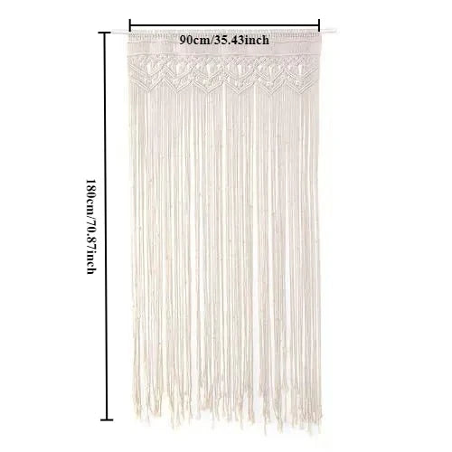 Hand-woven Macrame Door Curtain Bohemia Wall Hanging Tapestry For Home Window Doorway Bedroom Living Room Wedding
