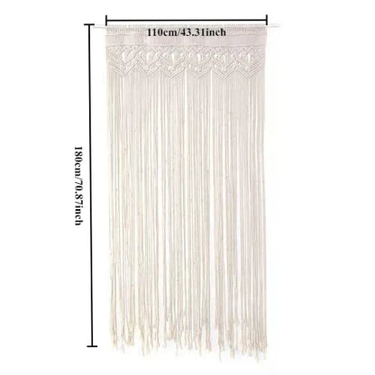 Hand-woven Macrame Door Curtain Bohemia Wall Hanging Tapestry For Home Window Doorway Bedroom Living Room Wedding