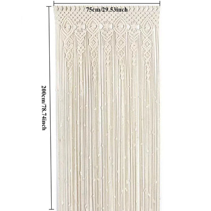 Hand-woven Macrame Door Curtain Bohemia Wall Hanging Tapestry For Home Window Doorway Bedroom Living Room Wedding