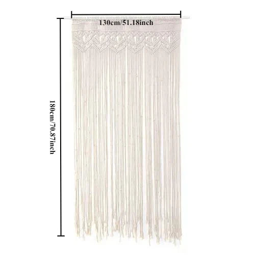 Hand-woven Macrame Door Curtain Bohemia Wall Hanging Tapestry For Home Window Doorway Bedroom Living Room Wedding