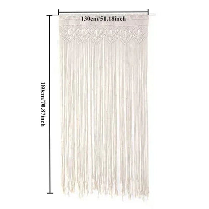 Hand-woven Macrame Door Curtain Bohemia Wall Hanging Tapestry For Home Window Doorway Bedroom Living Room Wedding