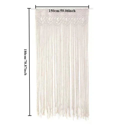 Hand-woven Macrame Door Curtain Bohemia Wall Hanging Tapestry For Home Window Doorway Bedroom Living Room Wedding