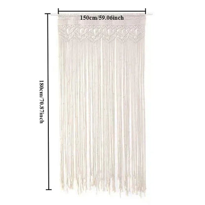 Hand-woven Macrame Door Curtain Bohemia Wall Hanging Tapestry For Home Window Doorway Bedroom Living Room Wedding