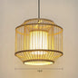 Handcrafted Bamboo Cage Pendant Light for Dining Room - Asian Inspired Design