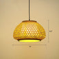 Handcrafted Bamboo Cage Pendant Light for Dining Room - Asian Inspired Design