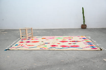 Handcrafted Moroccan Azilal Rug - 246 x 146 cm - Moroccan Rugs