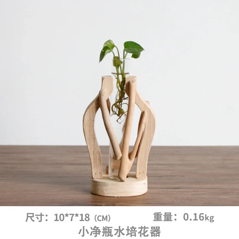 Handcrafted Wooden Vase for Creative Home Decor - G - Vase